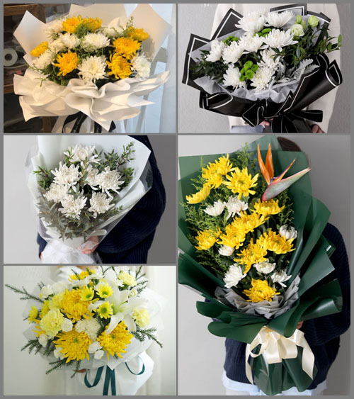 山东青岛莱西市孙受镇二甲村白事花束代送